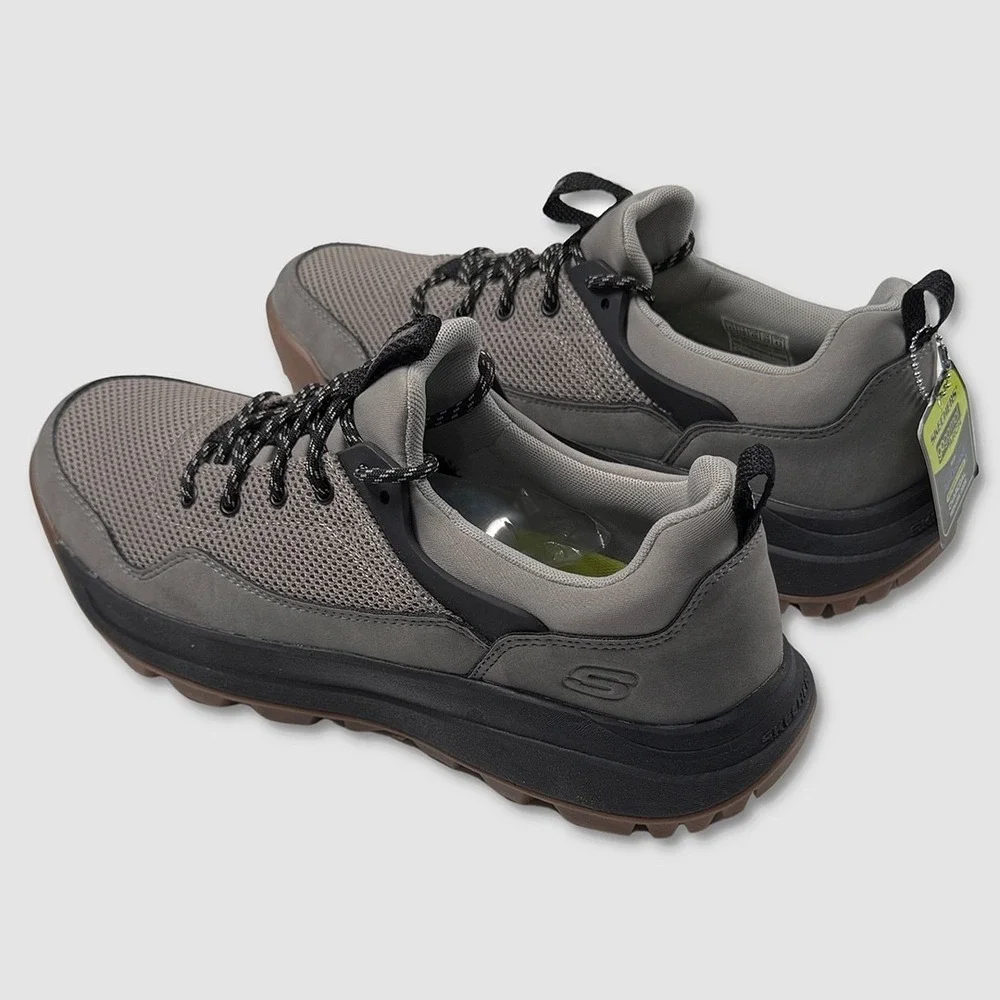 Skechers Cambert Herder Slip On Lace Up Shoes - NEW Mens 11 Cement - #49415-OFCL